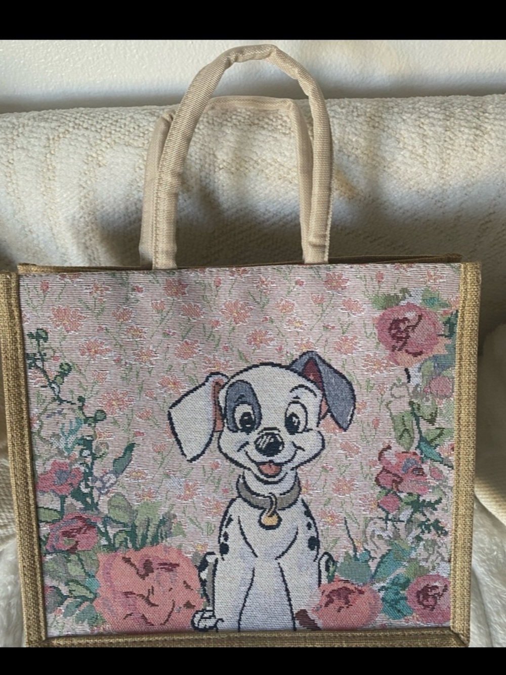 BNWT! Disney’s 101 Dalmatians Embroidered Canvas Tote Bag ❤️